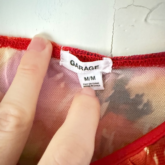 Garage | Tropical Print Crop Top | Size Medium - Picture 6 of 6